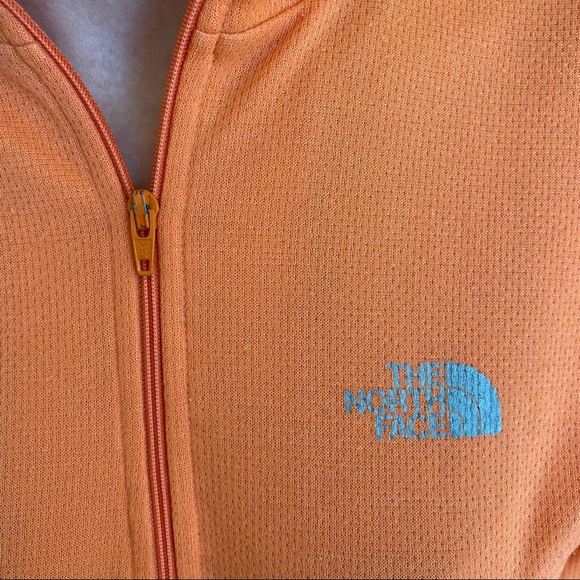 NORTH FACE light orange 1/4 zip running jacket - Picture 3 of 7